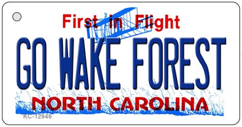 KC-12946 1.5 x 3 in. Go Wake Forest Novelty Metal Key Chain