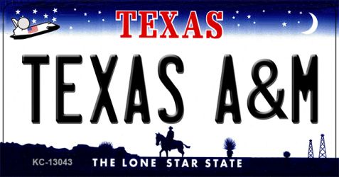 KC-13043 1.5 x 3 in. Texas A&M Novelty Metal Key Chain