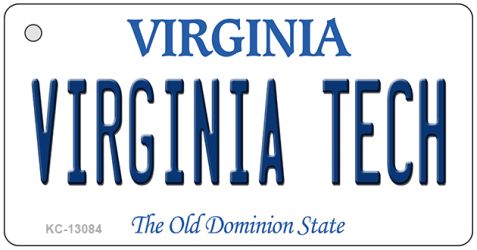 KC-13084 1.5 x 3 in. Virginia Tech Novelty Metal Key Chain