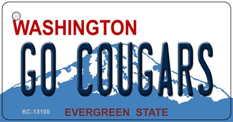 KC-13100 1.5 x 3 in. Go Cougars Novelty Metal Key Chain