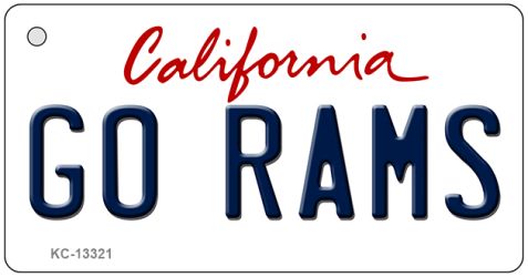 KC-13321 1.5 x 3 in. Go Rams Novelty Metal Key Chain