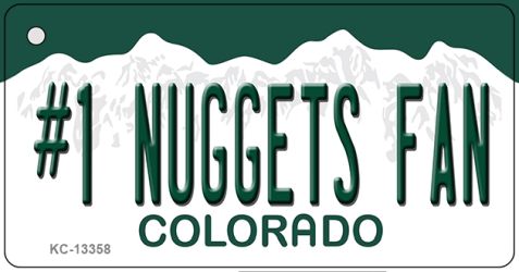 KC-13358 1.5 x 3 in. Number 1 Nuggets Fan Novelty Metal Key Chain