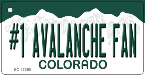 KC-13360 1.5 x 3 in. Number 1 Avalanche Fan Novelty Metal Key Chain