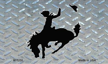 M-1230 3.5 x 2 in. Bucking Bronco Diamond Novelty Metal Magnet -  Smart Blonde