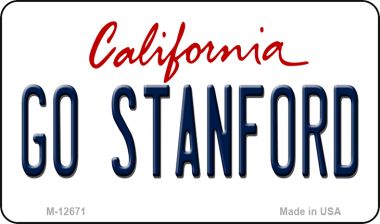 M-12671 3.5 x 2 in. Go Stanford Novelty Metal Magnet