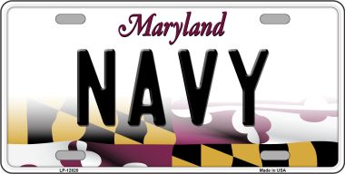 LP-12820 6 x 12 in. Navy Novelty Metal License Plate