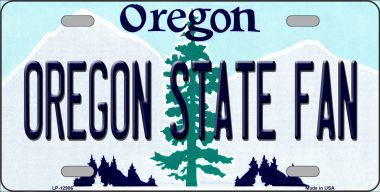 LP-12986 6 x 12 in. Oregon State Fan Novelty Metal License Plate -  Smart Blonde