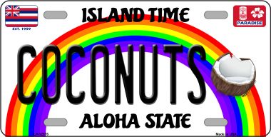 LP-12576 6 x 12 in. Coconuts Novelty Metal License Plate