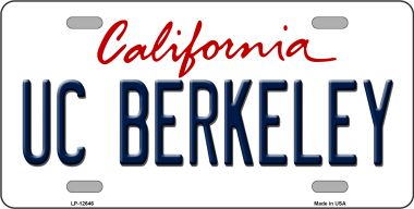 LP-12646 6 x 12 in. UC Berkeley Novelty Metal License Plate