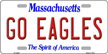 LP-12825 6 x 12 in. Go Eagles Novelty Metal License Plate