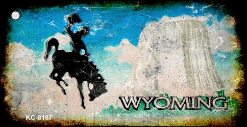 SMART BLONDE Wyoming Rusty Blank Key Chain KC-8167