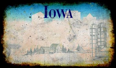 Iowa Rusty Blank Novelty Magnet M-8132