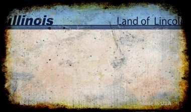 Illinois Rusty Blank Novelty Magnet M-8189