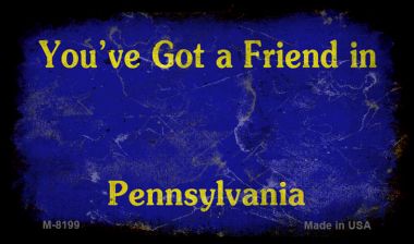 Pennsylvania Blue Rusty Blank Novelty Magnet M-8199