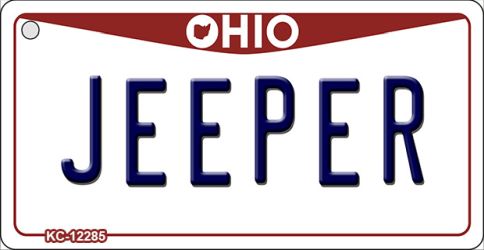 KC-12285 1.5 x 3 in. Ohio Jeeper Novelty Metal Key Chain