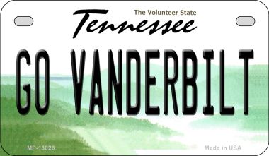 Go Vanderbilt Novelty Metal Motorcycle Plate MP-13028