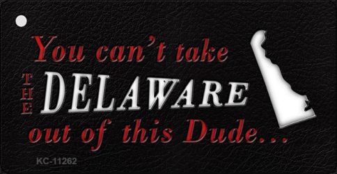 KC-11262 1.5 x 3 in. Delaware Dude Novelty Metal Key Chain