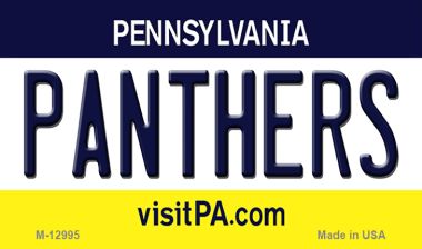 M-12995 3.5 x 2 in. Panthers Novelty Metal Magnet