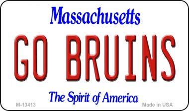 M-13413 3.5 x 2 in. Go Bruins Novelty Metal Magnet