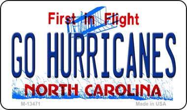 M-13471 3.5 x 2 in. Go Hurricanes Novelty Metal Magnet