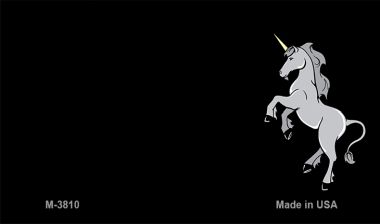 M-3810 3.5 x 2 in. Unicorn Offset Novelty Metal Magnet