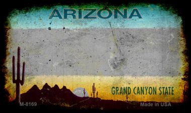 M-8169 3.5 x 2 in. Arizona Grey Rusty Blank Background Novelty Magnet