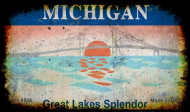 Michigan Rusty Blank Novelty Magnet M-8516