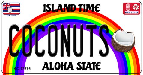 KC-12576 1.5 x 3 in. Coconuts Novelty Metal Key Chain