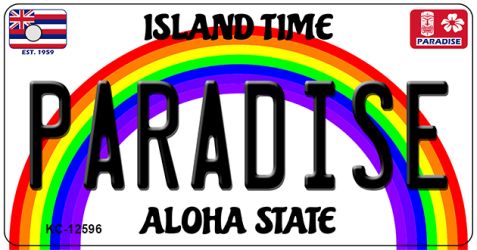 KC-12596 1.5 x 3 in. Paradise Novelty Metal Key Chain