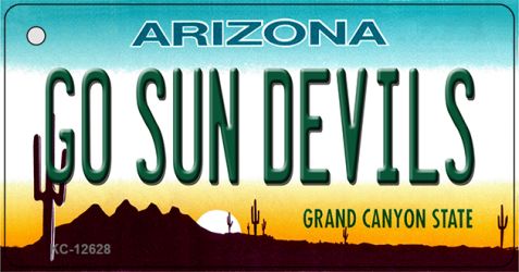 KC-12628 1.5 x 3 in. Go Sun Devils Novelty Metal Key Chain