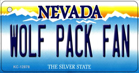 KC-12878 1.5 x 3 in. Wolf Pack Fan Novelty Metal Key Chain