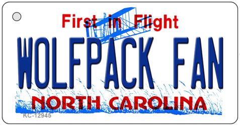 KC-12945 1.5 x 3 in. Wolfpack Fan Novelty Metal Key Chain