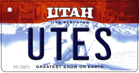 KC-13071 1.5 x 3 in. Utes Novelty Metal Key Chain