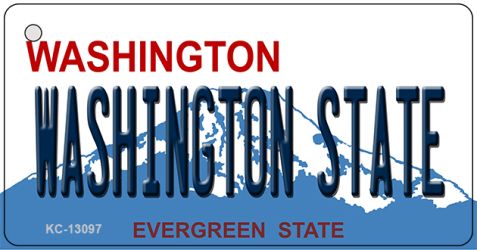KC-13097 1.5 x 3 in. Washington State Novelty Metal Key Chain