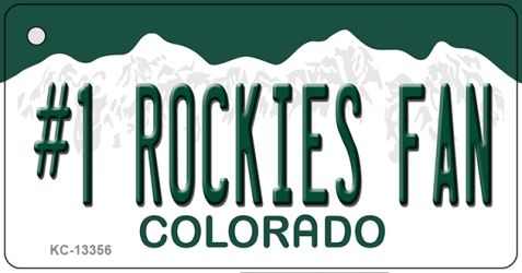 KC-13356 1.5 x 3 in. Number 1 Rockies Fan Novelty Metal Key Chain