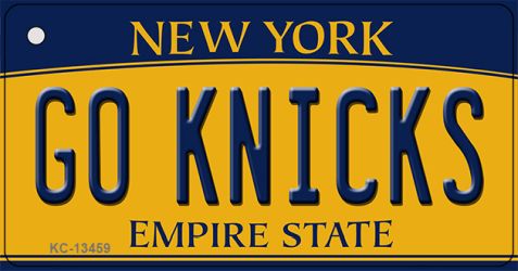 KC-13459 1.5 x 3 in. Go Knicks Novelty Metal Key Chain