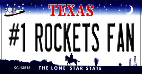 KC-13518 1.5 x 3 in. Number 1 Rockets Fan Novelty Metal Key Chain