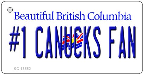 KC-13552 1.5 x 3 in. Number 1 Canucks Fan Novelty Metal Key Chain