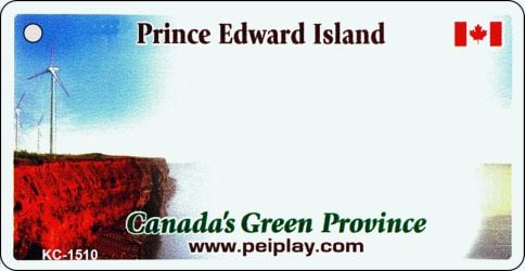 SMART BLONDE Prince Edward Island Blank Novelty Metal Key Chain KC-1510