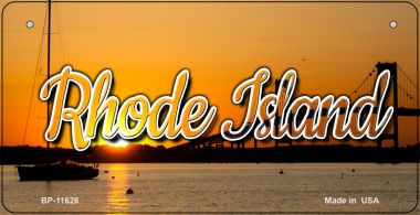 Rhode Island River Sunset Novelty Metal Bicycle Plate BP-11628
