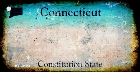 SMART BLONDE Connecticut Rusty Blank Key Chain KC-8123