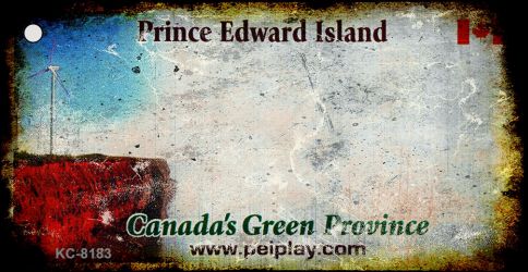 KC-8183 1.5 x 3 in. Prince Edward Rusty Blank Background Key Chain