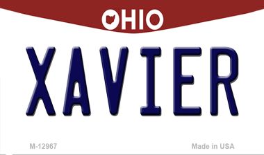 M-12967 3.5 x 2 in. Xavier Novelty Metal Magnet