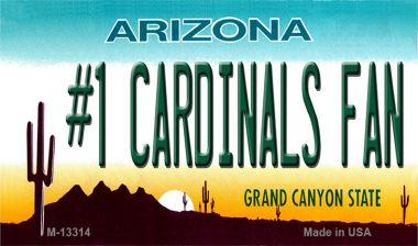M-13314 3.5 x 2 in. Number 1 Cardinals Fan Novelty Metal Magnet