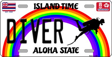 LP-12562 6 x 12 in. Diver Novelty Metal License Plate