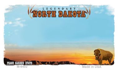 North Dakota State Blank Novelty Metal Magnet M-9492