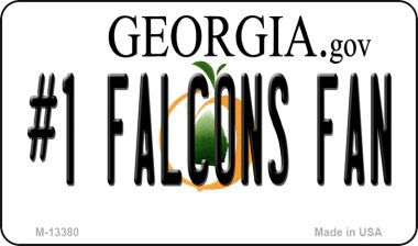M-13380 3.5 x 2 in. Number 1 Falcons Fan Novelty Metal Magnet