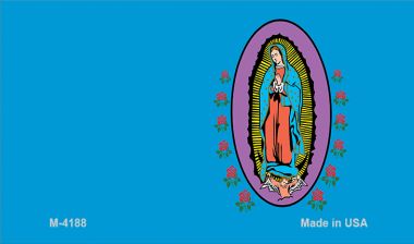Virgin Mary Blue Offset Novelty Metal Magnet M-4188