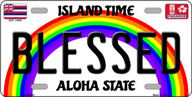 LP-12593 6 x 12 in. Blessed Novelty Metal License Plate