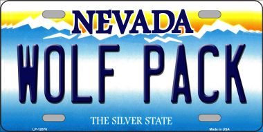 LP-12876 6 x 12 in. Wolf Pack Novelty Metal License Plate